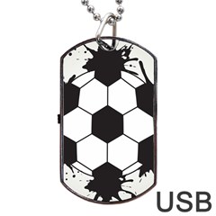 Soccer Camp Splat Ball Sport Dog Tag Usb Flash (one Side) by Mariart