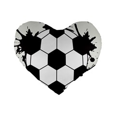 Soccer Camp Splat Ball Sport Standard 16  Premium Heart Shape Cushions by Mariart