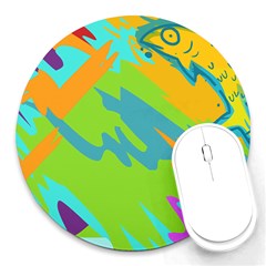 Skatepark Seaworld Fish Round Mousepads