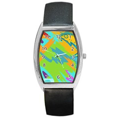 Skatepark Seaworld Fish Barrel Style Metal Watch by Mariart