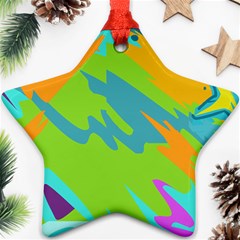 Skatepark Seaworld Fish Star Ornament (two Sides) by Mariart