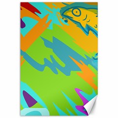 Skatepark Seaworld Fish Canvas 12  X 18  