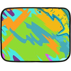 Skatepark Seaworld Fish Double Sided Fleece Blanket (mini)  by Mariart