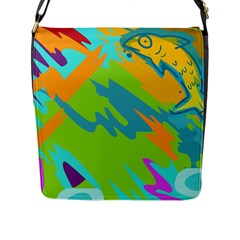 Skatepark Seaworld Fish Flap Messenger Bag (l)  by Mariart