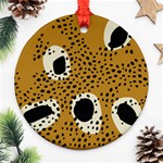 Surface Patterns Spot Polka Dots Black Ornament (Round) Front