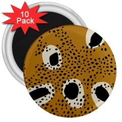 Surface Patterns Spot Polka Dots Black 3  Magnets (10 Pack)  by Mariart