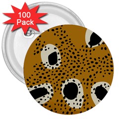 Surface Patterns Spot Polka Dots Black 3  Buttons (100 Pack) 