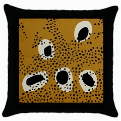 Surface Patterns Spot Polka Dots Black Throw Pillow Case (black) by Mariart