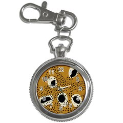 Surface Patterns Spot Polka Dots Black Key Chain Watches by Mariart