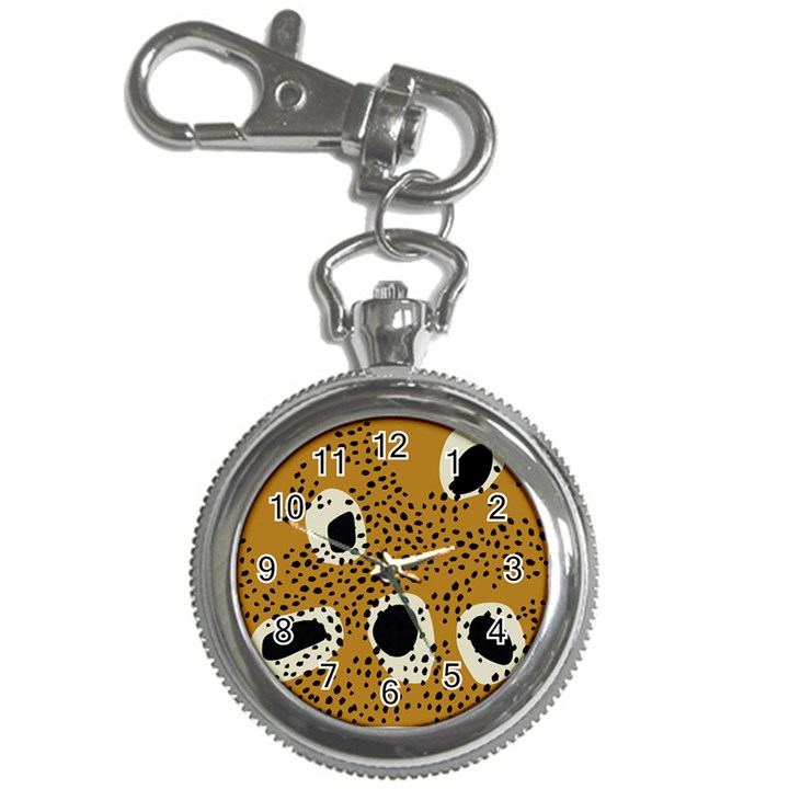 Surface Patterns Spot Polka Dots Black Key Chain Watches