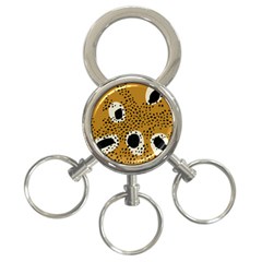 Surface Patterns Spot Polka Dots Black 3-ring Key Chains by Mariart