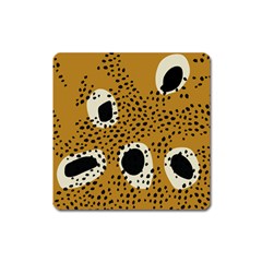 Surface Patterns Spot Polka Dots Black Square Magnet by Mariart