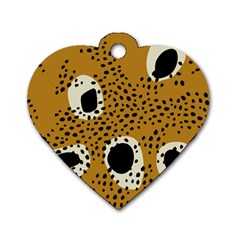 Surface Patterns Spot Polka Dots Black Dog Tag Heart (one Side) by Mariart