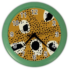 Surface Patterns Spot Polka Dots Black Color Wall Clocks by Mariart