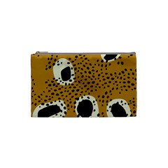 Surface Patterns Spot Polka Dots Black Cosmetic Bag (small) 