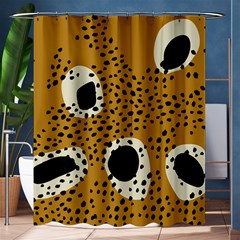 Surface Patterns Spot Polka Dots Black Shower Curtain 60  X 72  (medium)  by Mariart