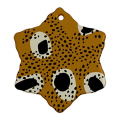 Surface Patterns Spot Polka Dots Black Ornament (snowflake) by Mariart