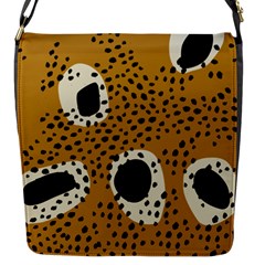 Surface Patterns Spot Polka Dots Black Flap Messenger Bag (s) by Mariart