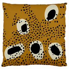 Surface Patterns Spot Polka Dots Black Large Flano Cushion Case (one Side) by Mariart