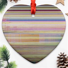 Shadow Faintly Faint Line Included Static Streaks And Blotches Color Heart Ornament (two Sides) by Mariart