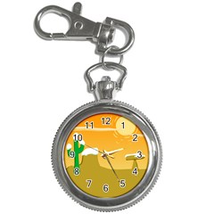 Sunrise Sunset Desert Sun Light Orange Ice Snow Key Chain Watches by Mariart