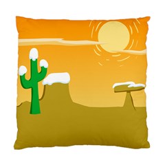 Sunrise Sunset Desert Sun Light Orange Ice Snow Standard Cushion Case (one Side) by Mariart