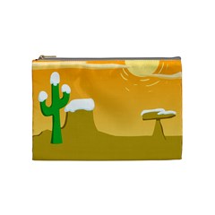 Sunrise Sunset Desert Sun Light Orange Ice Snow Cosmetic Bag (medium)  by Mariart