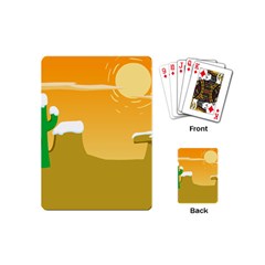 Sunrise Sunset Desert Sun Light Orange Ice Snow Playing Cards (mini)  by Mariart