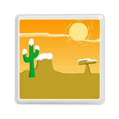 Sunrise Sunset Desert Sun Light Orange Ice Snow Memory Card Reader (square)  by Mariart