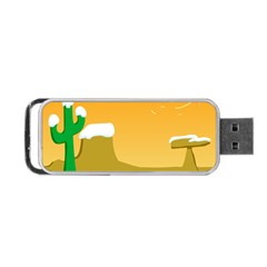 Sunrise Sunset Desert Sun Light Orange Ice Snow Portable Usb Flash (two Sides) by Mariart