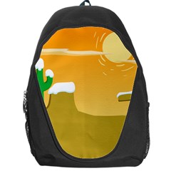 Sunrise Sunset Desert Sun Light Orange Ice Snow Backpack Bag by Mariart