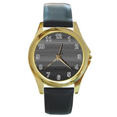 Shadow Faintly Faint Line Included Static Streaks And Blotches Color Gray Round Gold Metal Watch by Mariart