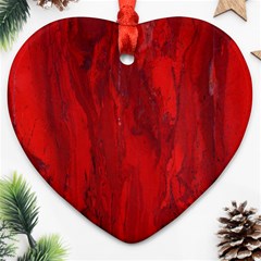 Stone Red Volcano Ornament (heart)