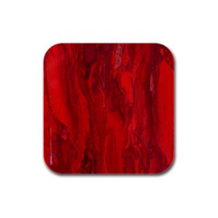 Stone Red Volcano Rubber Square Coaster (4 Pack) 