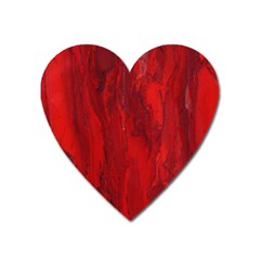 Stone Red Volcano Heart Magnet