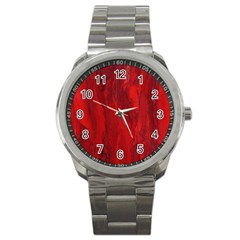 Stone Red Volcano Sport Metal Watch by Mariart