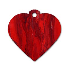 Stone Red Volcano Dog Tag Heart (one Side) by Mariart