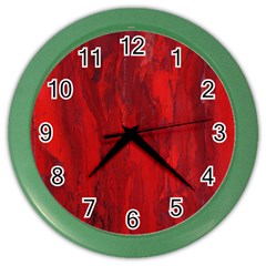 Stone Red Volcano Color Wall Clocks