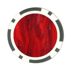 Stone Red Volcano Poker Chip Card Guard