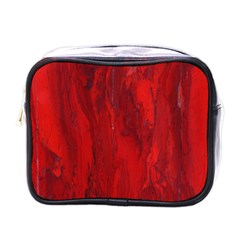 Stone Red Volcano Mini Toiletries Bags by Mariart