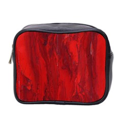 Stone Red Volcano Mini Toiletries Bag 2-side by Mariart