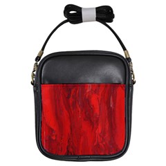 Stone Red Volcano Girls Sling Bags by Mariart