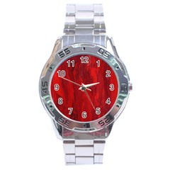 Stone Red Volcano Stainless Steel Analogue Watch by Mariart