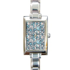 Sunbathing Beach Sea Rectangle Italian Charm Watch by Mariart