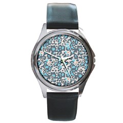 Sunbathing Beach Sea Round Metal Watch