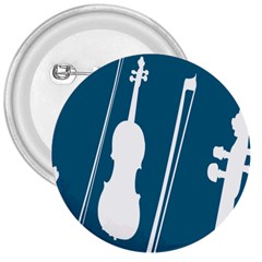 Violin Music Blue 3  Buttons