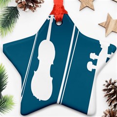 Violin Music Blue Ornament (star)