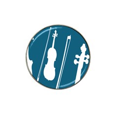 Violin Music Blue Hat Clip Ball Marker by Mariart