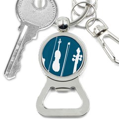 Violin Music Blue Button Necklaces