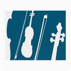 Violin Music Blue Small Glasses Cloth (2-side)